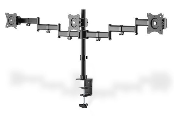 Кріплення DIGITUS Triple Monitor Clamp, 15-27", з нахилом, поворотом (DA-90362) [17001]