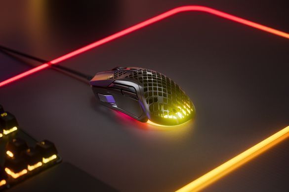 Мишка SteelSeries Aerox 5, RGB, 18000dpi., 9кн., чорна (62401) [401286]