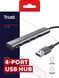 Хаб Trust Halyx USB-A > 4xUSB-А 3.2, Алюміній, 0.1м, Сірий (24947_TRUST) [108808], фото 13