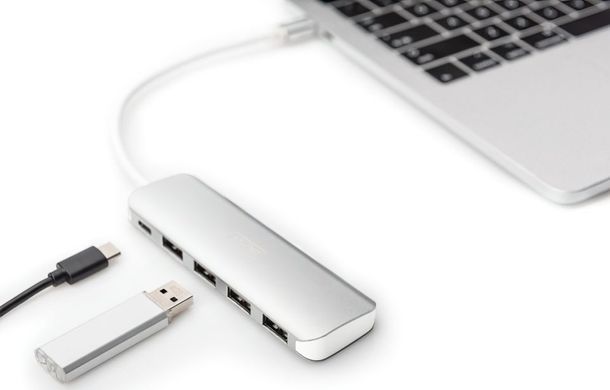 Хаб DIGITUS USB-C > 4xUSB-A/USB-C (DA-70242-1) [108812]