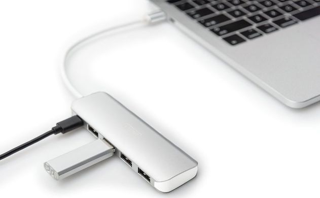 Хаб DIGITUS USB-C > 4xUSB-A/USB-C (DA-70242-1) [108812]