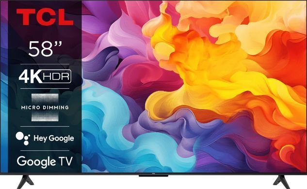 Телевізор 58" TCL LED 4K 60Hz Smart Google TV Titan (58V6B) [102227]