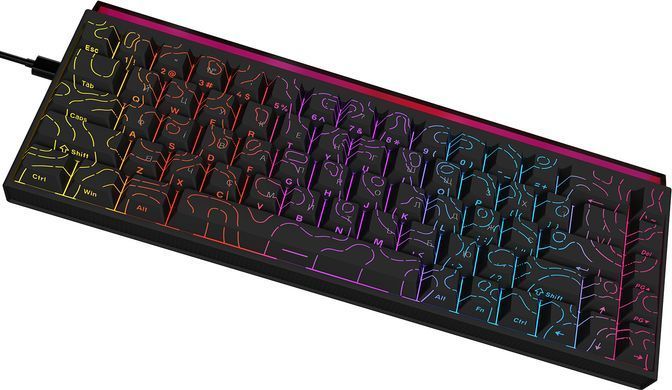 Клавіатура Ajazz NK68 Red Switch Black USB-C (NK68-R-S-B) [619312]