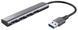 Хаб Trust Halyx USB-A > 4xUSB-А 3.2, Алюміній, 0.1м, Сірий (24947_TRUST) [108808], фото 1