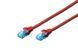 Патч-корд DIGITUS CAT 5e UTP, 1м, AWG 26/7, CCA, PVC, червоний (DK-1512-010/R) [113747], фото 2