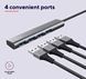 Хаб Trust Halyx USB-A > 4xUSB-А 3.2, Алюміній, 0.1м, Сірий (24947_TRUST) [108808], фото 12