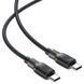 Кабель ACEFAST C10-03 Type-C to Type-C 3A, 60W, 1.2m, silicone, zinc connectors, Black (6974316283119) [805389], фото 4