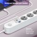 Фільтр живлення ColorWay 4 розетки, 4USB (Type-C PD20W + 3USB QC3.0) (45W), 2 м, White (CW-CHE44PDW) [619936], фото 6