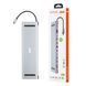 Хаб 2E USB-С > USB-A 2.0/2xUSB-A 3.0/2xUSB-C PD/2xHDMI/VGA/jack3.5/microSD/SD/Ethernet, 0.15м, сірий (2E-W2703) [114390], фото 9
