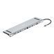 Хаб 2E USB-С > USB-A 2.0/2xUSB-A 3.0/2xUSB-C PD/2xHDMI/VGA/jack3.5/microSD/SD/Ethernet, 0.15м, сірий (2E-W2703) [114390], фото 2