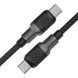 Кабель ACEFAST C10-03 Type-C to Type-C 3A, 60W, 1.2m, silicone, zinc connectors, Black (6974316283119) [805389], фото 3