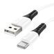 Кабель HOCO X82 USB to Type-C 3A, 1m, silicone, silicone connectors, White (6931474768582) [802238], фото 1