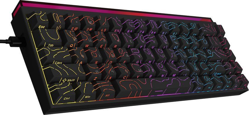 Клавіатура Ajazz NK68 Red Switch Black USB-C (NK68-R-S-B) [619312]