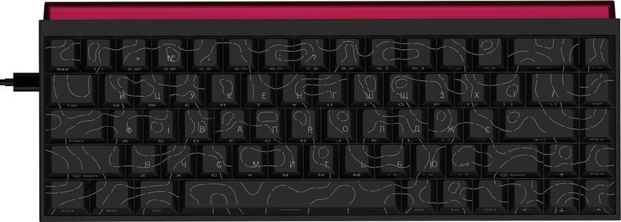 Клавіатура Ajazz NK68 Red Switch Black USB-C (NK68-R-S-B) [619312]