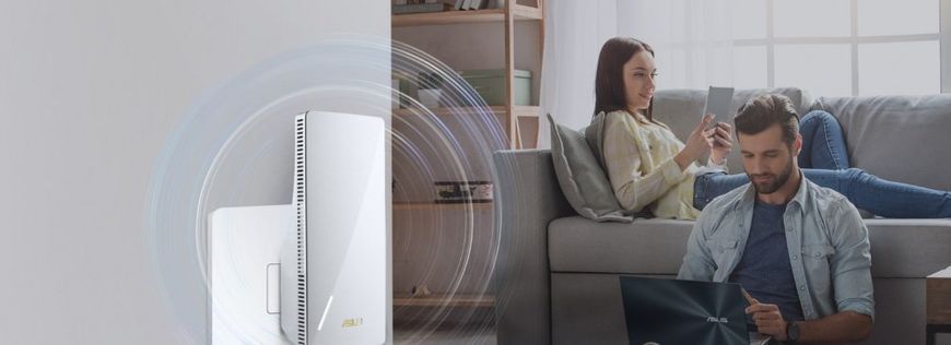 Розширювач покриття WiFi ASUS RP-AX58 AX3000 1xGE LAN, MESH (90IG07C0-MO0C10) [104557]