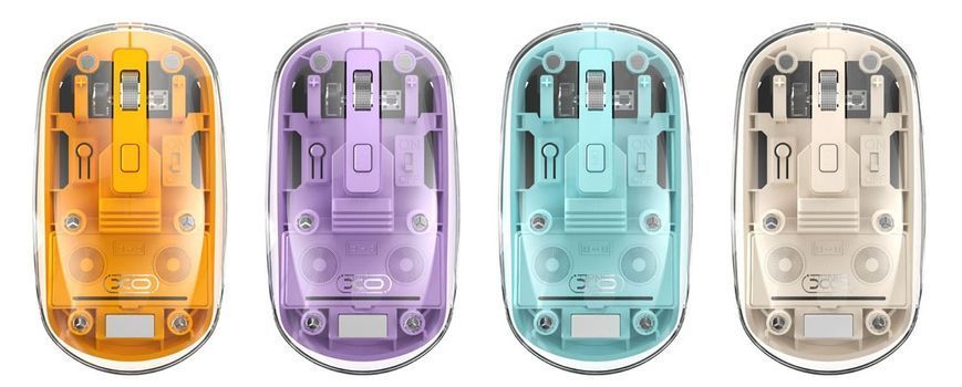 Миша XO M12 Bluetooth wireless transparent White (M12 White) [202531]