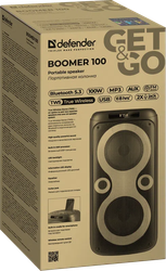 Портативна акустика Defender Boomer 100 100Вт Black (65099) [203972]
