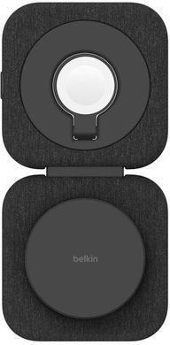 Зарядний пристрій бездротовий Belkin 2в1 15Вт Travel Pad Qi2 (WIZ026VFBK) [109037]