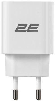 Зарядний пристрій мережевий 2E 30Вт USB-C PD, білий (2E-WC1USBC30W-W) [108374]