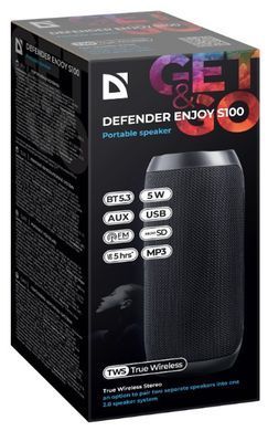 Портативна акустика Defender Enjoy S100 Black (65101) [201566]