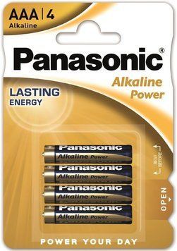 Батарейка Panasonic ALKALINE POWER лужна AAA блістер, 4 шт. (LR03REB/4BPR) [113311]