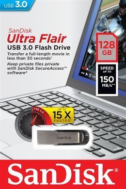 Накопичувач SanDisk 128GB USB 3.0 Type-A Flair R150MB/s (SDCZ73-128G-G46) [108974]