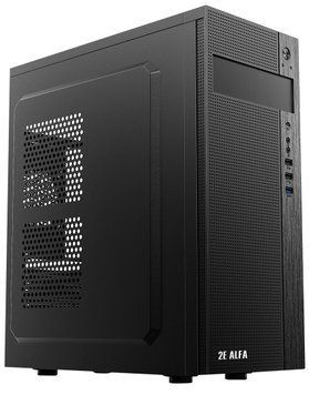 Корпус 2E Alfa E185 без БЖ 1xUSB3.0, 2xUSB2.0, VGA 310мм, ATX, чорний (2E-E185) [109537]