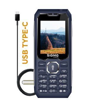 Мобiльний телефон Sigma mobile X-style 341 Bro Blue (4827798368428) [600357]