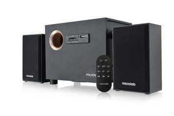 Акустична система 2.1 Microlab, 10Вт (ДУ, FM), чорна (M-105R) [404748]
