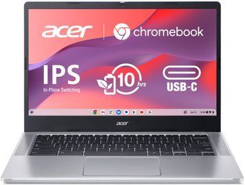 Ноутбук Acer Chromebook CB314-3HT 14" FHD IPS Touch, Intel P N6000, 8GB, F128GB, UMA, ChromeOS, сріблястий (NX.KB5EU.001) [100076]