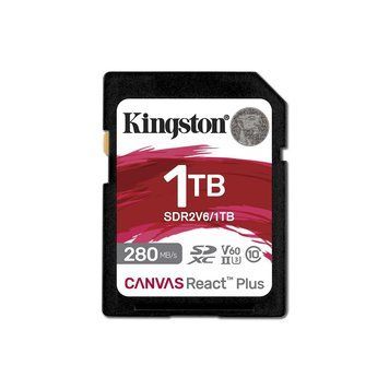 Карта пам'яті SDXC (UHS-II U3) Kingston Canvas React Plus 1Tb class 10 V60 (R280MB/s, W150MB/s) (SDR2V6/1TB) [802814]