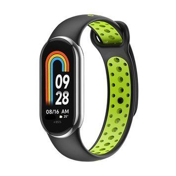 Ремінець BeCover Vents Style для Xiaomi Mi Smart Band 9 Black Green (711984) [604996]