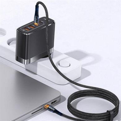 Кабель ColorWay USB Type-C - USB Type-C (M/M), transparent head, PD Fast Charging, 5 А, 100 W, 1.2 м, Black (CW-CBPDCC053-BK) [604037]
