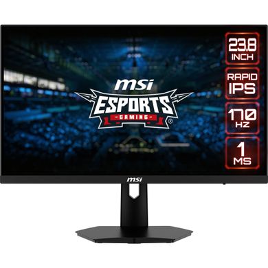 MSI Монітор 23.8" G244F 2xHDMI, DP, Audio, IPS, 170Hz, 1ms, sRGB 122%, FreeSync (9S6-3BB4CH-001)