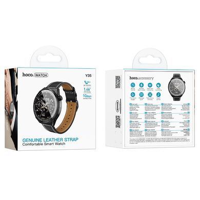 Смарт-годинник HOCO Y35 36mm. 250 mAh. IP67 Smart sports watch(call version) Black (6942007663649) [806410]