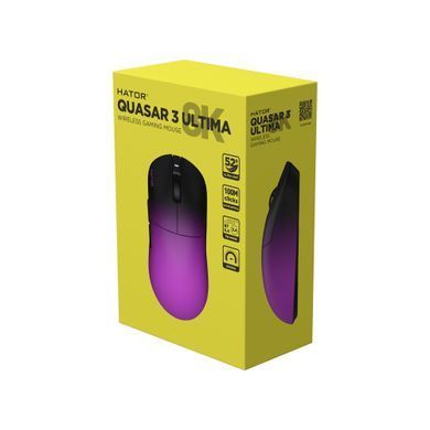Миша бездротова Hator Quasar 3 Ultima 8K Wireless Black/Violet (HTM760) [620042]