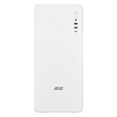 Корпус 2E Credo V500W без БЖ, 1xUSB3.0, 1х USB 2.0, 1xUSB Type-C, 1x120мм, VGA 310мм, ATX, білий (2E-V500W) [110116]