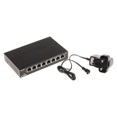 Комутатор D-Link 8xGE, Некерований (DGS-108) [105202]