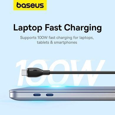 Кабель Baseus Pudding Series Fast Charging Cable Type-C to Type-C 100W 1.2m Cluster Black (P10355702111-00) [803300]