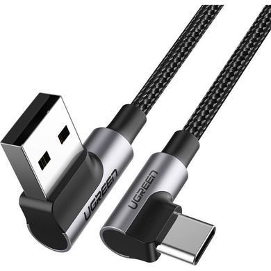 Кабель UGREEN US284 Right Angle USB-A to USB-C Cable 3m (Space Gray) (UGR-70255) [803334]