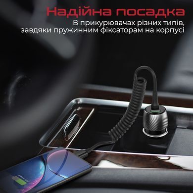 Автомобільний зарядний пристрій Promate PowerDrive-33PDC 33W Black (powerdrive-33pdc.black) [603401]