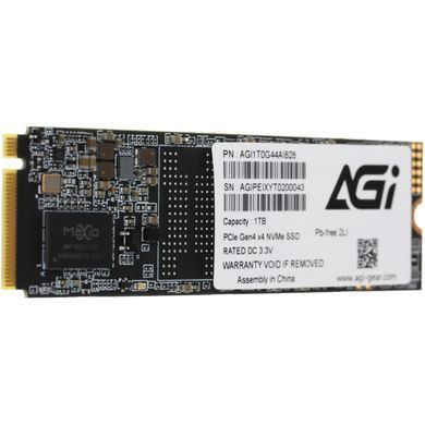 SSD 1Tb AGI AI828 M.2 2280 PCIe Gen 4x4 NVMe 1.4 3D NAND, Retail (AGI1T0G44AI828-CB) [404888]