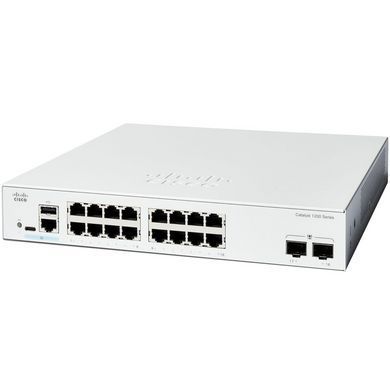 Комутатор Cisco Catalyst 1200 16xGE, PoE, 2x1G SFP (C1200-16P-2G) [105143]