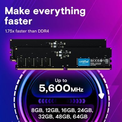 Набір з двох модулів пам'яті 64GB DDR5-5600 KIT2 CRUCIAL (CT2K32G56C46U5) [500674]