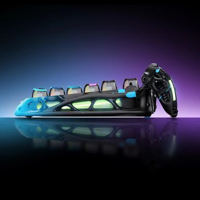 Клавіатура магнітна GravaStar Mercury V75 Pro 80keys, Magnetic Jade Gaming, 8K, USB-A, RGB, Neon Graffiti (GSV75PRO_U_CG_BLK) [114393]