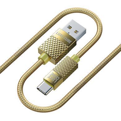 Кабель Luxe Cube Premium USB - USB Type-C (M/M), 1 м, золотистий (8889996899681) [603812]