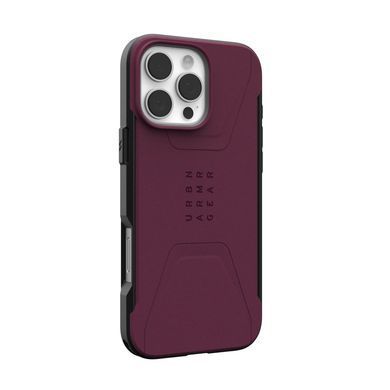 Чохол-накладка Urban Armor Gear для Apple iPhone 16 Pro Max Civilian Magsafe Bordeaux (114445119049) [616739]