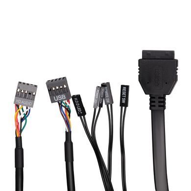Корпус 2E Credo V500W без БЖ, 1xUSB3.0, 1х USB 2.0, 1xUSB Type-C, 1x120мм, VGA 310мм, ATX, білий (2E-V500W) [110116]
