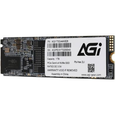 SSD 1Tb AGI AI828 M.2 2280 PCIe Gen 4x4 NVMe 1.4 3D NAND, Retail (AGI1T0G44AI828-CB) [404888]