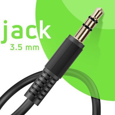 Кабель jack 3.5 > jack 3.5 (M/M) Belkin 1м, чорний (F3Y111BF1M-P) [110936]